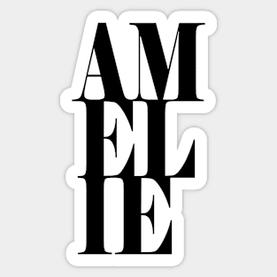 Amelie Girls Name Bold Font Sticker